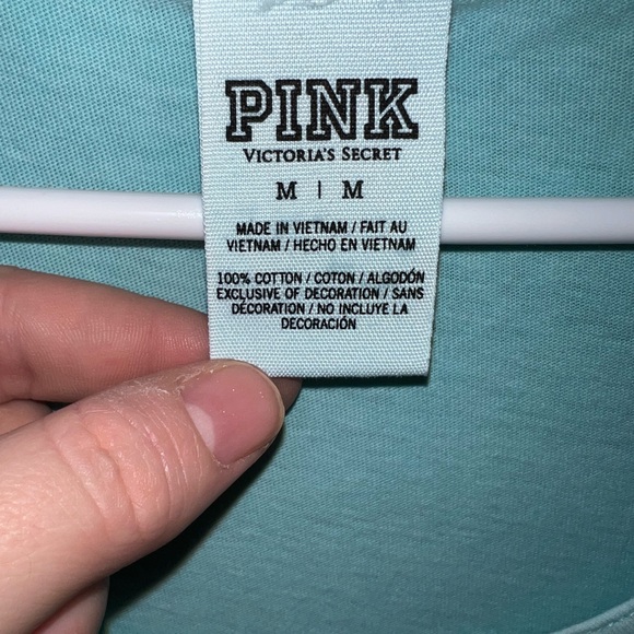 PINK Victoria’s Secret Blue Graphic Logo Tank Top - Picture 3 of 3